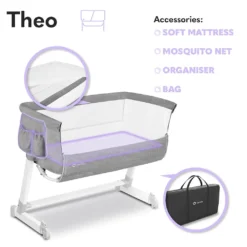 Lionelo Theo Baby Beistellbett Kinderbett In Grau Babybett Zustellbett Reisebett Bett Kind -Babyfreude Deutschland Verkaufs-Shop d6df7b6a2d192978d05da75968c53348