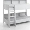 Relita Etagenbett SWAY Mit 2 X Liegeflächen 90x200 Cm, Inkl. Bodenplatte Und Regalen, Ausführung Spanplatte WeißNachbildung