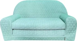 Kindersofa "MINI" Zum Aufklappen PIK Türkis W386 58 FORTISLINE