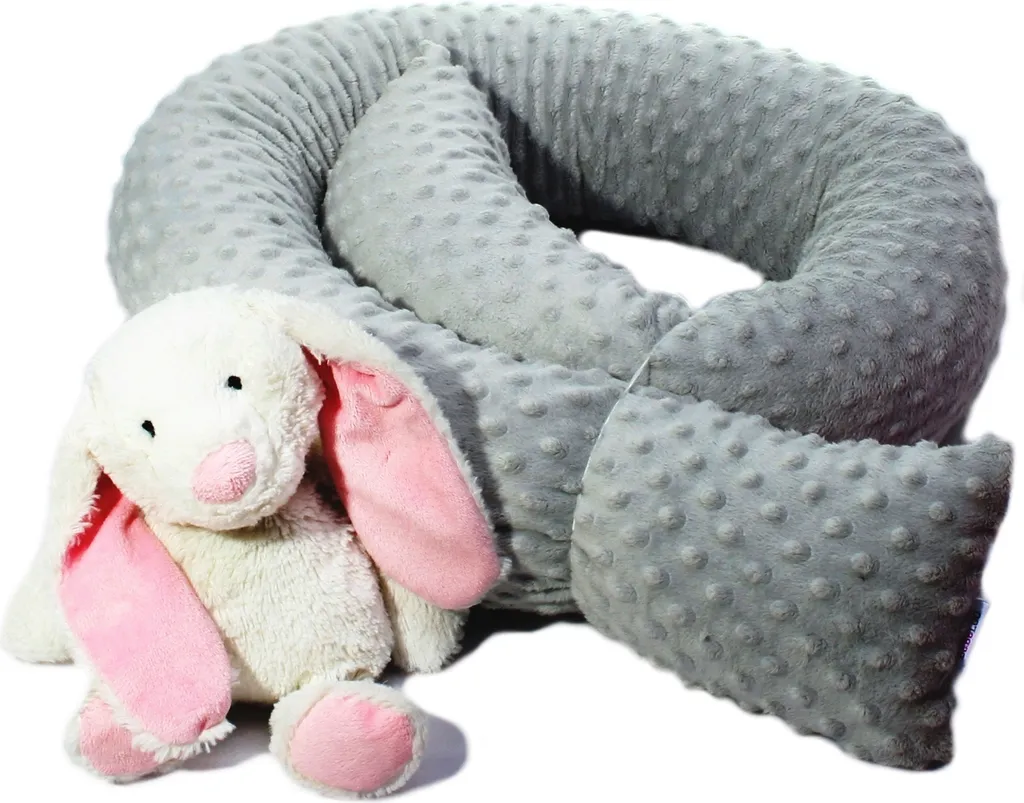 MINKY Weiche Bettschlange Bettrolle Seitenschläferkissen Stillkissen Zierkissen Nestchen Nestchenschlange Nackenrolle 180 Cm Hand EU Grau 1 MINKY Weiche Bettschlange Bettrolle Seitenschläferkissen Stillkissen Zierkissen Nestchen Nestchenschlange Nackenrolle 180 Cm Hand EU Grau