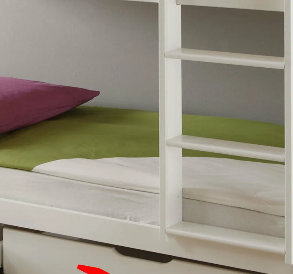 Kinderbett Etagenbett Weiss Hochbett Spielbett Kindeerbett Stockbett 90x200 Cm 3 Kinderbett Etagenbett Weiss Hochbett Spielbett Kindeerbett Stockbett 90x200 Cm – Bild 3