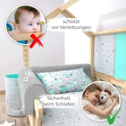Bettkantenschutz Für Kinderbetten 90 Cm - Schutz Für Bettrahmen Kantenschutz Kinder Babybett Hellgrau Minky 13 Bettkantenschutz Für Kinderbetten 90 Cm - Schutz Für Bettrahmen Kantenschutz Kinder Babybett Hellgrau Minky -Babyfreude Deutschland Verkaufs-Shop d9ab33befc75aa569f270bda1b137de6