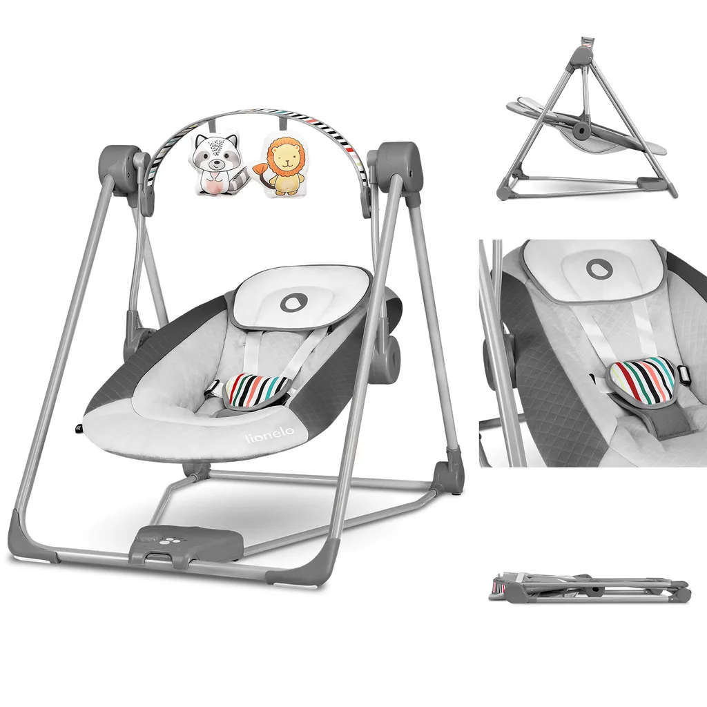 Lionelo Otto Babywippe Schaukelwippe Babyschaukel Spielbogen Babywiege Liege 1 Lionelo Otto Babywippe Schaukelwippe Babyschaukel Spielbogen Babywiege Liege