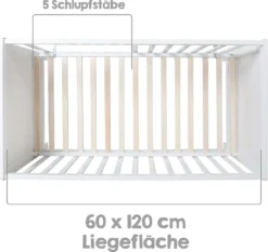 Roba Beistellbett, Weiß, Höhenverstellbar, 5 Schlupfsprossen, Inkl. Lattenrost, 60 X 120 Cm 13 Roba Beistellbett, Weiß, Höhenverstellbar, 5 Schlupfsprossen, Inkl. Lattenrost, 60 X 120 Cm -Babyfreude Deutschland Verkaufs-Shop e2ef06922338e89a8751de257434cc81