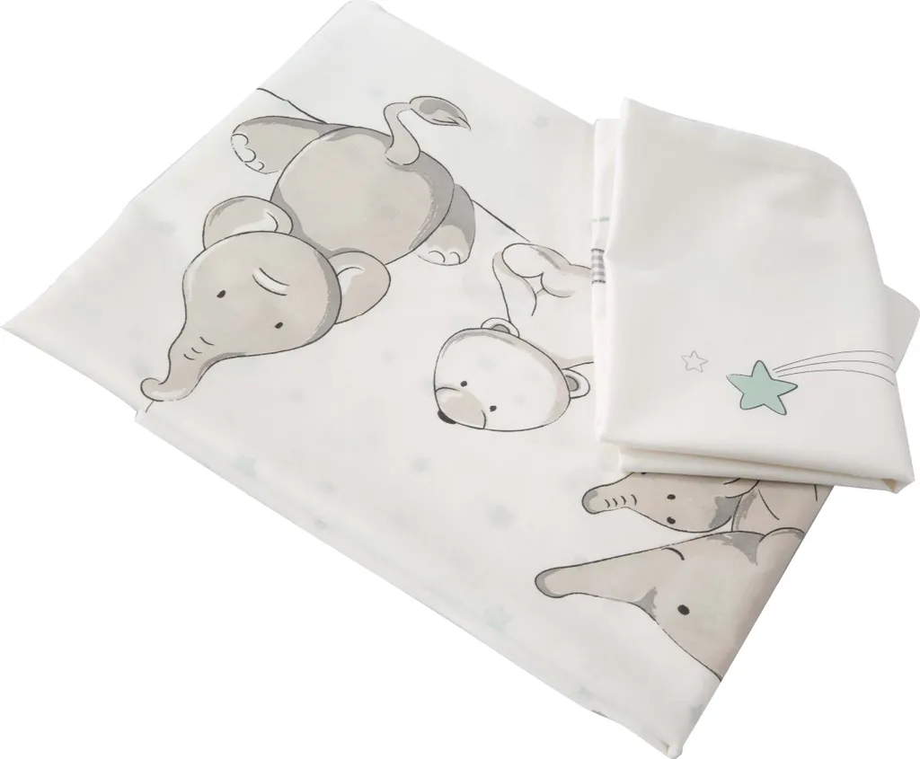 Roba Wiegenset 2-tlg, 'Sternenzauber', Wiegenbettwäsche 80x80 Cm, Wendebettwäsche, 100% Baumwolle 3 Roba Wiegenset 2-tlg, 'Sternenzauber', Wiegenbettwäsche 80x80 Cm, Wendebettwäsche, 100% Baumwolle – Bild 3