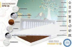 Babymatratze 120x60 Cm Schaum - Kokos - Vliesstoff / Tapi