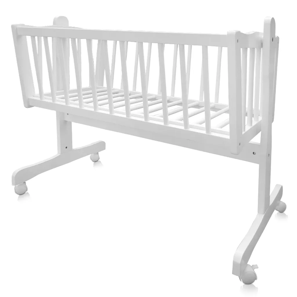 Baby Wiege Kinder Himmel Bett Stubenwagen Beistellbett + 9 Tlg. Zubehör Weiß/grau 4 Baby Wiege Kinder Himmel Bett Stubenwagen Beistellbett + 9 Tlg. Zubehör Weiß/grau – Bild 4