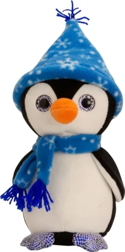 Pinguin 40 Cm Mit Mütze Und Schal In Blau Kuscheltier