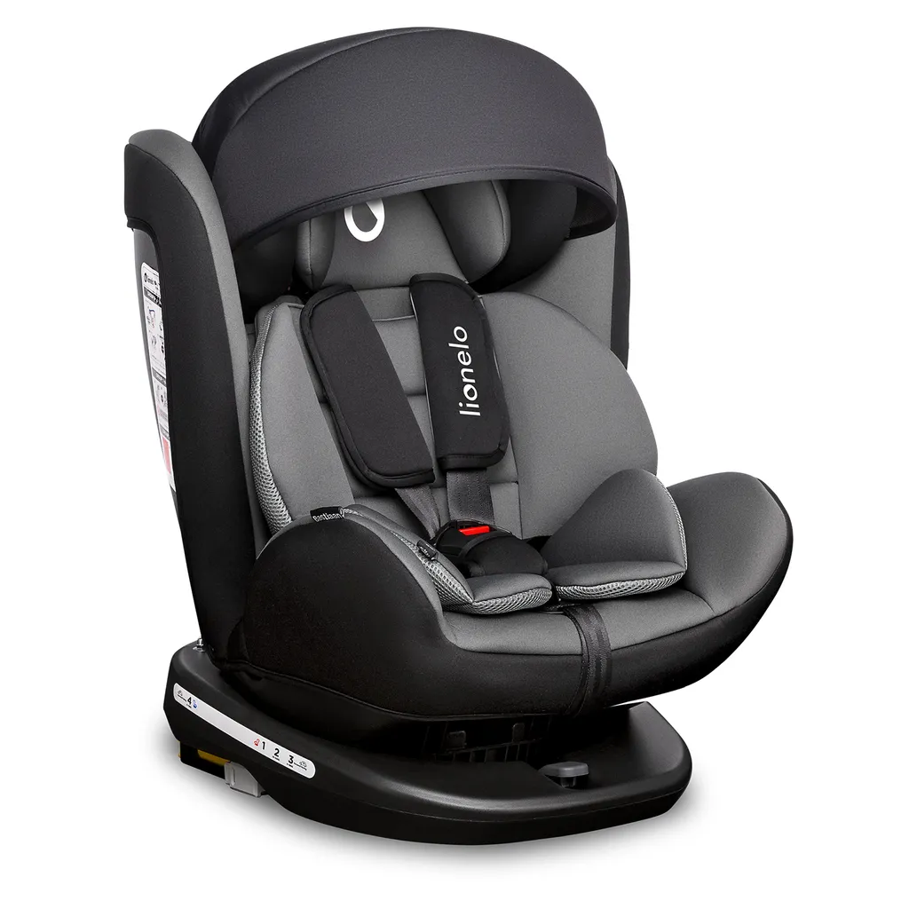 Lionelo Bastiaan Kindersitz 0-36 Kg ISOFIX 360° Autokindersitze Kinderautositze Gray-Schwarz 4 Lionelo Bastiaan Kindersitz 0-36 Kg ISOFIX 360° Autokindersitze Kinderautositze Gray-Schwarz – Bild 4