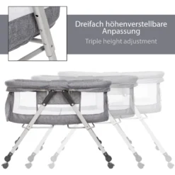 ONVAYA® Babyreisebett | Beistellbett Oder Babywiege Mit Matratze | Stubenwagen | Waschbarer Bezug | Bis 20kg | Höhenverstellbar & Zusammenklappbar -Babyfreude Deutschland Verkaufs-Shop e7f11ff94dd0afc43dc237f4291c9070
