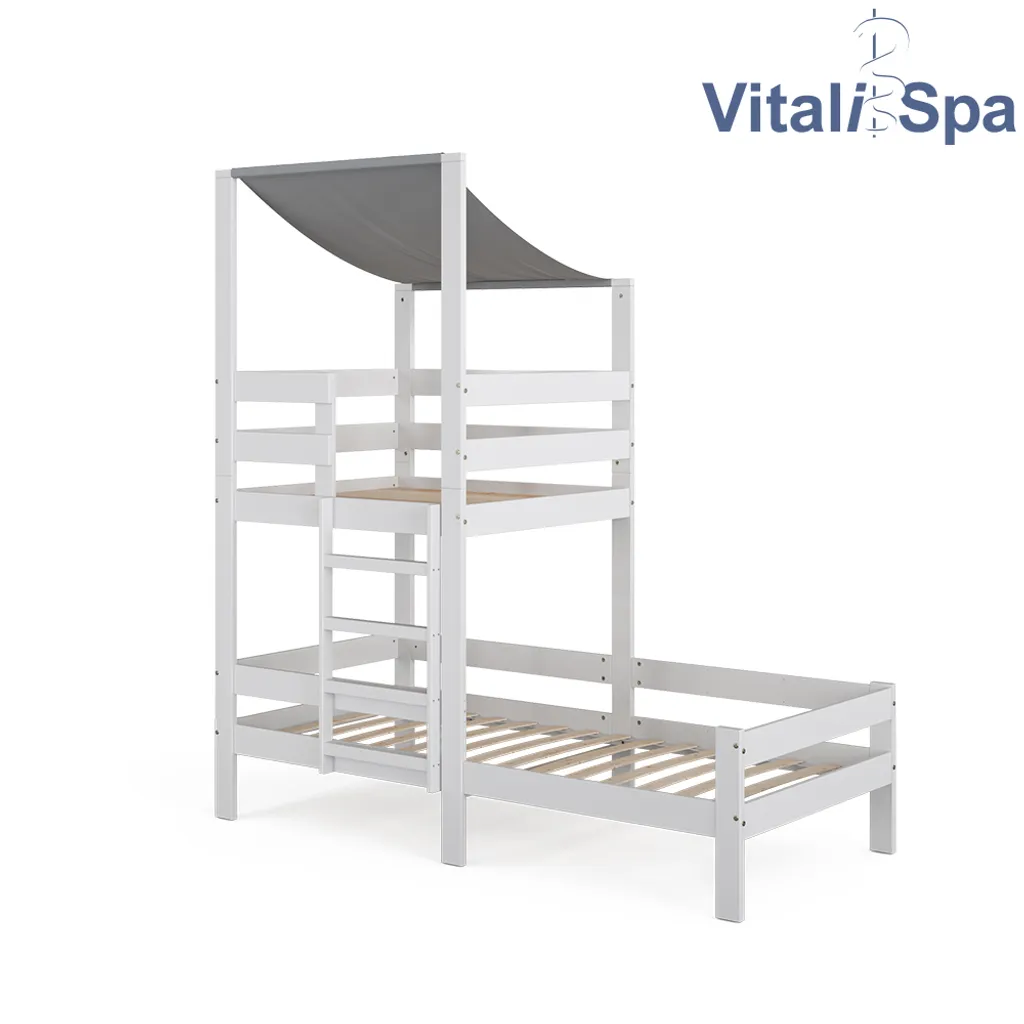 VitaliSpa Kinderbett Tom 90x200cm Spielturm Bett Spielbett Jugendbett Hausbett 2 VitaliSpa Kinderbett Tom 90x200cm Spielturm Bett Spielbett Jugendbett Hausbett – Bild 2