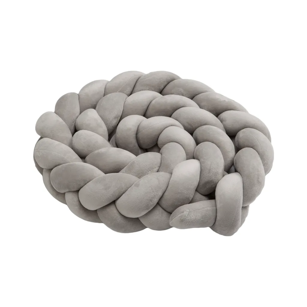 Bettschlange 2,2 M Baby Geflochten Bettumrandung - Bettrolle Für Babybett Nestchen Schlange Nestchenschlange 220cm (Grau, 220 Cm) 2 Bettschlange 2,2 M Baby Geflochten Bettumrandung - Bettrolle Für Babybett Nestchen Schlange Nestchenschlange 220cm (Grau, 220 Cm) – Bild 2