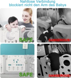 Dripex Laufgitter Laufstall Baby Absperrgitter 14-Paneele Schutzgitter Krabbelgitter Für Kinder Aus Kunststoff Mit Tür Und Spielzeugboard-Grau-Weiß 15 Dripex Laufgitter Laufstall Baby Absperrgitter 14-Paneele Schutzgitter Krabbelgitter Für Kinder Aus Kunststoff Mit Tür Und Spielzeugboard-Grau-Weiß -Babyfreude Deutschland Verkaufs-Shop e94f3c89e2b05cd3d562ff5bfd766646