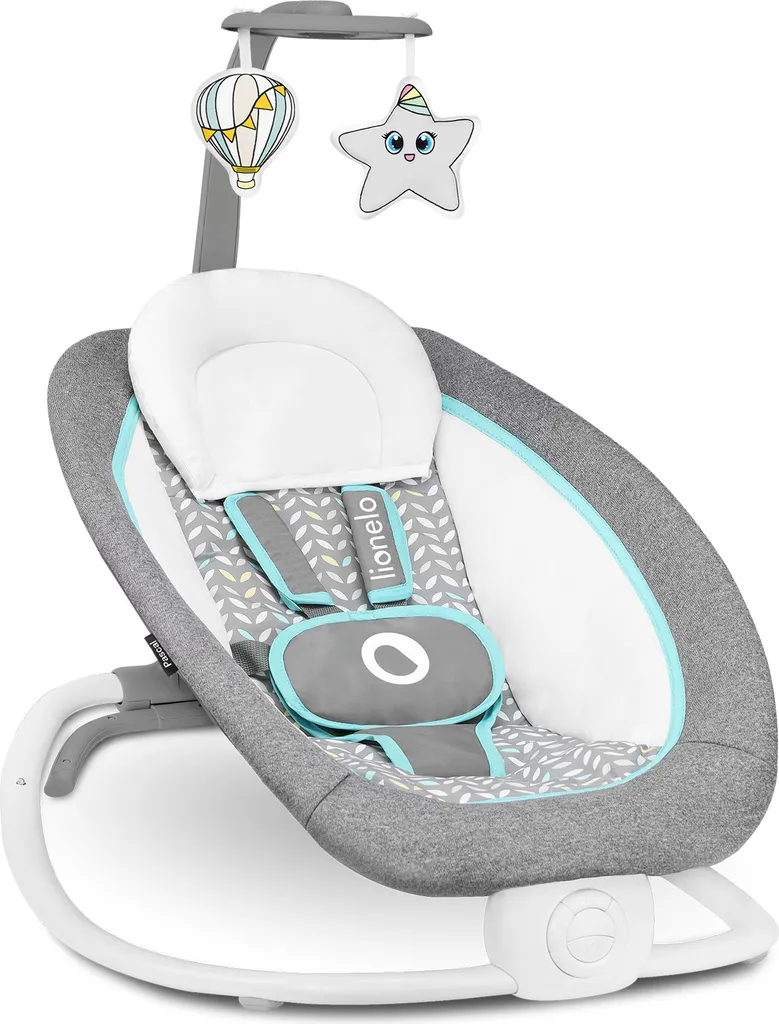Lionelo Pascal Babywippe Babyschauke Babynest Baby Wippe Kinder Schaukel Bouncer Grau 4 Lionelo Pascal Babywippe Babyschauke Babynest Baby Wippe Kinder Schaukel Bouncer Grau – Bild 4