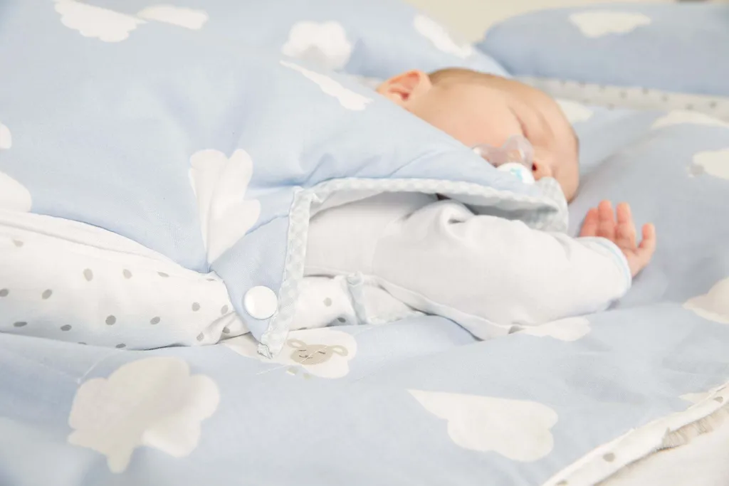 Roba Schlafsack, 90cm, Ganzjahres Babyschlafsack, Atmungsaktive Baumwolle, 'Kleine Wolke Blau' 6 Roba Schlafsack, 90cm, Ganzjahres Babyschlafsack, Atmungsaktive Baumwolle, 'Kleine Wolke Blau' – Bild 6