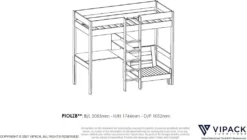 Vipack Hochbett Pino Mit Schreibplatte Und Sesselbett - Kiefer Massiv Weiß Lackiert, Maße: 208 Cm X 175 Cm X 206 Cm; PIOLZB14 26 Vipack Hochbett Pino Mit Schreibplatte Und Sesselbett - Kiefer Massiv Weiß Lackiert, Maße: 208 Cm X 175 Cm X 206 Cm; PIOLZB14 -Babyfreude Deutschland Verkaufs-Shop ec76047297e8dc168a85e2ad4d9dedba