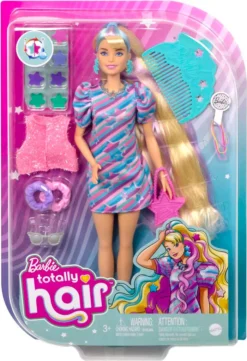 Barbie Totally Hair Puppe (blond/bunte Haare) Inkl. Styling-Zubehör -Babyfreude Deutschland Verkaufs-Shop ecb8b2abc332e7f2cd451658396d8b44