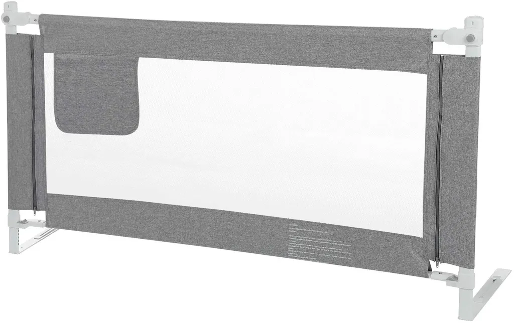 Zehnhase Bettgitter Länge 200 Cm 1 Seite Bettschutzgitter Kinderbettgitter Babybettgitter, Absturzsicherung Für Kinder, Baby, Grau 2 Zehnhase Bettgitter Länge 200 Cm 1 Seite Bettschutzgitter Kinderbettgitter Babybettgitter, Absturzsicherung Für Kinder, Baby, Grau – Bild 2