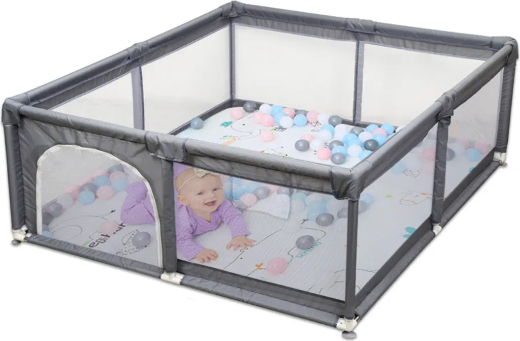 EINFEBEN Laufstall Baby Laufgitter Robuster Sicherheitsspielplatz Mit Superweichem, Atmungsaktivem Netz, Kinderzaun Für Säuglinge Kleinkinder Oxford 1 EINFEBEN Laufstall Baby Laufgitter Robuster Sicherheitsspielplatz Mit Superweichem, Atmungsaktivem Netz, Kinderzaun Für Säuglinge Kleinkinder Oxford