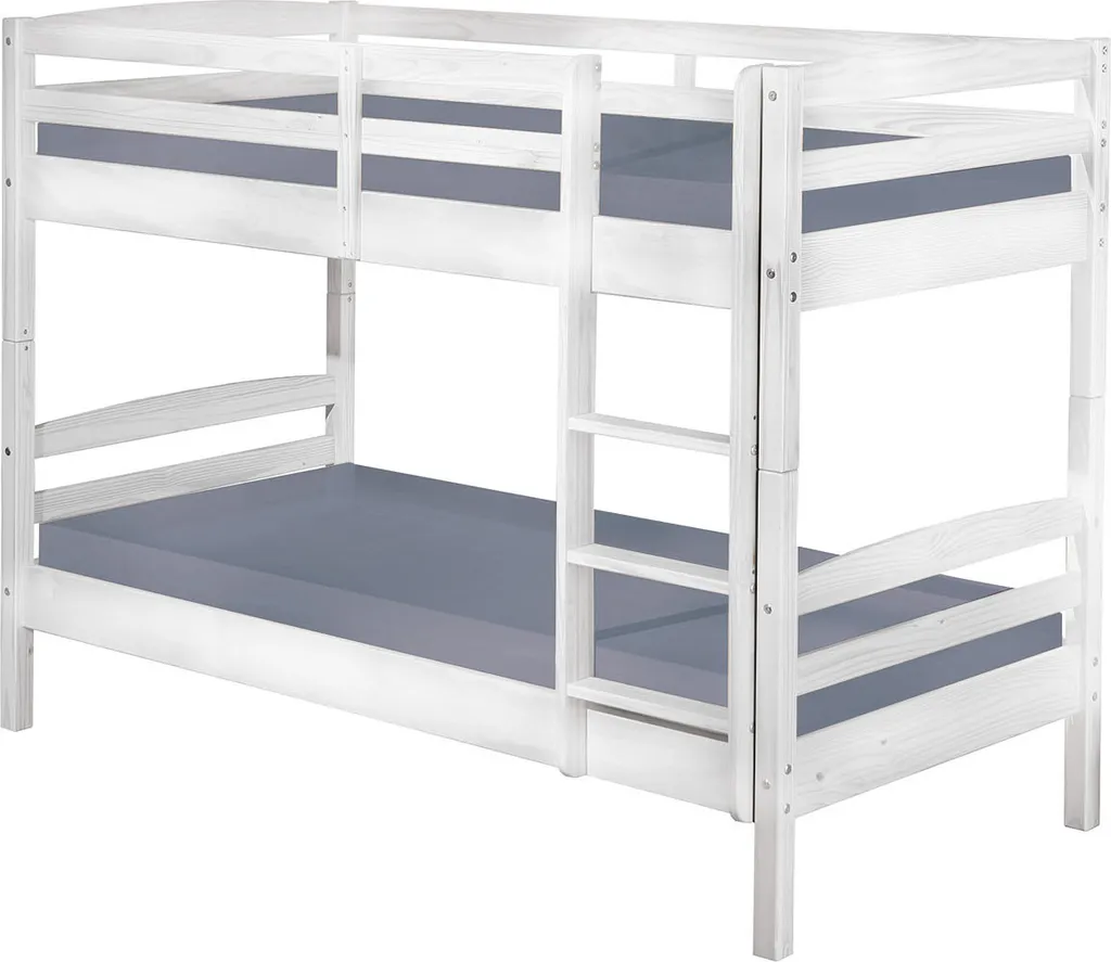 Stabiles Hochbett Etagenbett Kinderbett Annika Massivholz Weiß 90 X 200 Cm Inkl. 2 Lattenrost 1 Stabiles Hochbett Etagenbett Kinderbett Annika Massivholz Weiß 90 X 200 Cm Inkl. 2 Lattenrost