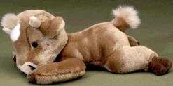 FÖRSTER Stofftier Kuscheltier Plüschtier Schmusetier Schlaftier Kuh Braun