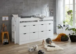 Funktions-/Hochbett FLORI, LF 90 X 200 Cm Inkl. Lattenrost Und 8 Großen Schubladen -Babyfreude Deutschland Verkaufs-Shop f71c5c114e642171d2100caf79fb36da