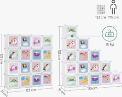 SONGMICS Kleiderschrank, Regalsystem Mit 16 Würfeln, Kinderregale, Chuhregal , Aufbewahrungsschrank Für Kinder, Aus Kunststoff, 123 X 31 X 123 Cm, Weiß LPC906W01 9 SONGMICS Kleiderschrank, Regalsystem Mit 16 Würfeln, Kinderregale, Chuhregal , Aufbewahrungsschrank Für Kinder, Aus Kunststoff, 123 X 31 X 123 Cm, Weiß LPC906W01 -Babyfreude Deutschland Verkaufs-Shop fbe40576204ac8e8e6b3af3c78ddb3fc
