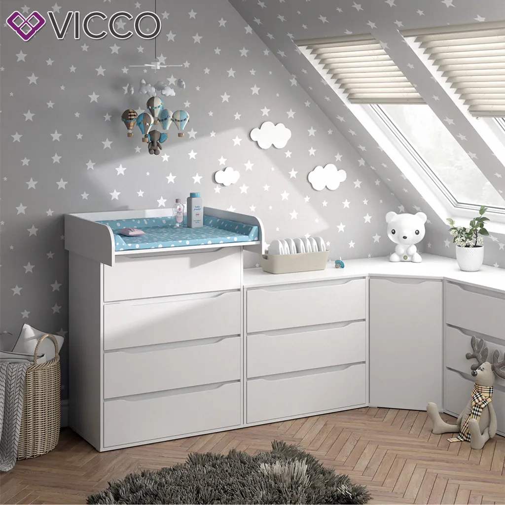 Vicco Wickelkommode Ruben Weiß 83,6 X 117 X 69,7 Cm Holzwerkstoff 4 Vicco Wickelkommode Ruben Weiß 83,6 X 117 X 69,7 Cm Holzwerkstoff – Bild 4