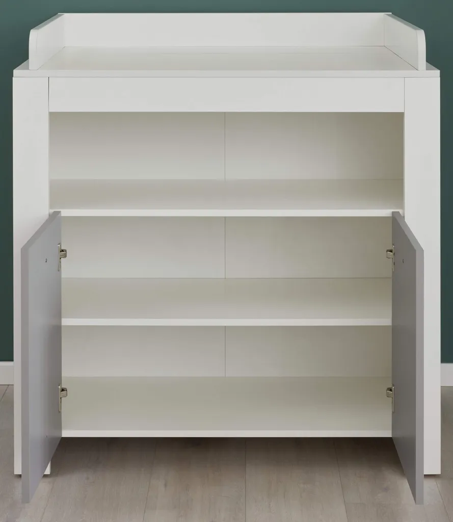 Trendteam Babyzimmer 4-teilige Kombination Pia Weiß Melamin/Lichtgrau Melamin 7 Trendteam Babyzimmer 4-teilige Kombination Pia Weiß Melamin/Lichtgrau Melamin – Bild 7