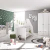 Babyzimmer Landhaus In Weiß 8 Teiliges Komplett Set Mit Soft Close Und Babybettmatratze Babyzimmermöbel Komplett, Komplett Babyzimmer