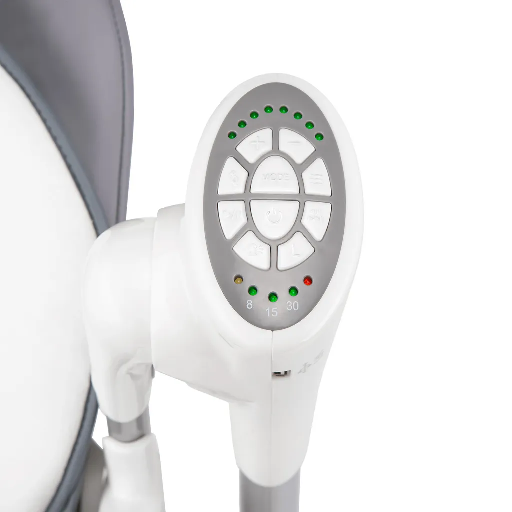 Lionelo Niles 2in1 Hochstuhl Baby Und Baby Wippe Bis 20 Kg Mobile App Steuerung Verstellbare Rückenlehne Und Tablett Grau 9 Lionelo Niles 2in1 Hochstuhl Baby Und Baby Wippe Bis 20 Kg Mobile App Steuerung Verstellbare Rückenlehne Und Tablett Grau – Bild 9